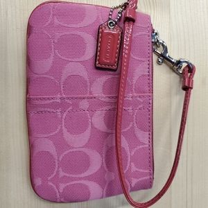 Pink Coach wristlet